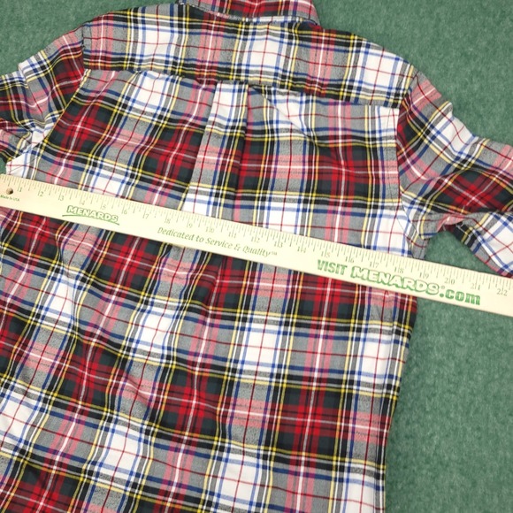Polo Ralph Lauren Dress Shirt Youth 12-14 Large Long Sleeve Button Up Red Plaid - Picture 10 of 12